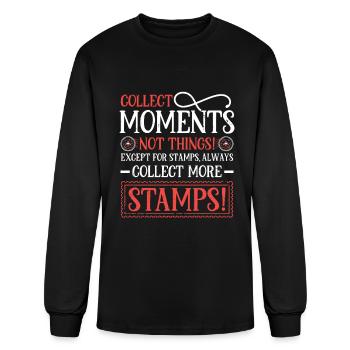 Stamp Collection Philatelist Stamp Collecting - Men's Long Sleeve T-Shirt - black - Front
