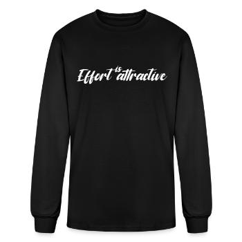 effort is attractive - Men's Long Sleeve T-Shirt - black - Front