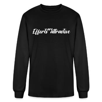 effort is attractive - Men's Long Sleeve T-Shirt - black - Front