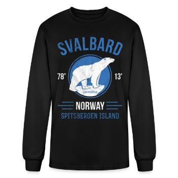 Svalbard Polar Bear - Spitsbergen Norway - Men's Long Sleeve T-Shirt - black - Front
