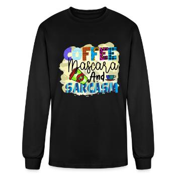 Coffee Mascara And Sarcasm - Men's Long Sleeve T-Shirt - black - Front