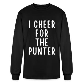 I cheer for the punter - Men's Long Sleeve T-Shirt - black - Front