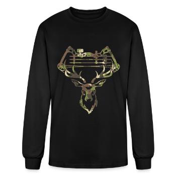 Bow & arrow deer hunter bow hunting deer hunting - Men's Long Sleeve T-Shirt - black - Front