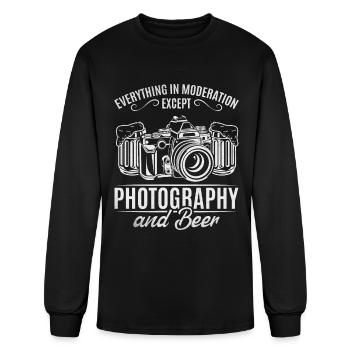 Everything In Moderation Except Photography and - Men's Long Sleeve T-Shirt - black - Front
