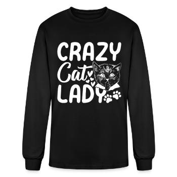 Crazy Cat Lady Cat Owner Cute Cat Lover I Crazy Ca - Men's Long Sleeve T-Shirt - black - Front