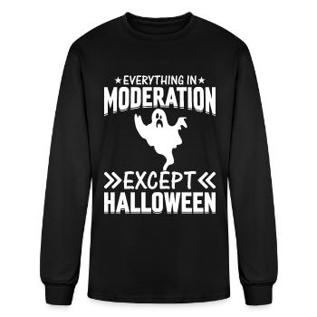 Everything In Moderation Except Halloween - Men's Long Sleeve T-Shirt - black - Front