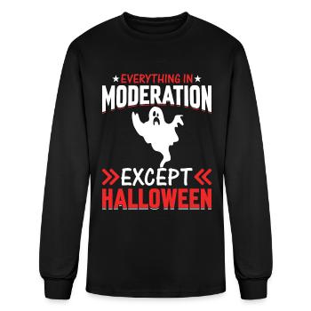 Everything In Moderation Except Halloween - Men's Long Sleeve T-Shirt - black - Front