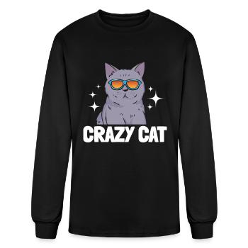 Crazy Cat Lover - Cat Owner Cat Lover - Crazy Cat - Men's Long Sleeve T-Shirt - black - Front