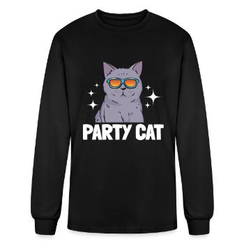 Party Cat Lover - Cat Owner Cat Lover - Party Cat - Men's Long Sleeve T-Shirt - black - Front
