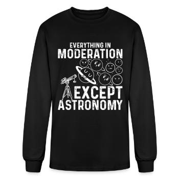 Planet Astronomy - Everything In Moderation Except - Men's Long Sleeve T-Shirt - black - Front