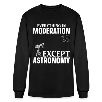 Planet Astronomy Everything In Moderation Except A - Men's Long Sleeve T-Shirt - black - Front