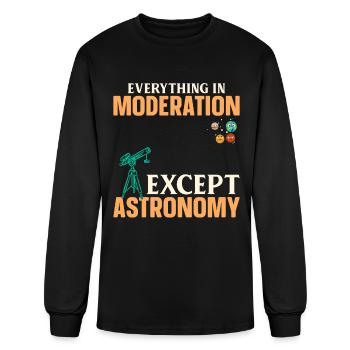 Everything In Moderation Except Astronomy - Solar - Men's Long Sleeve T-Shirt - black - Front