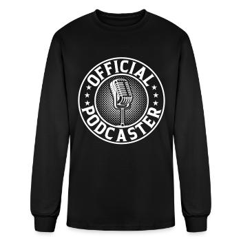 Podcasting Podcast Host - Official Podcaster - Men's Long Sleeve T-Shirt - black - Front