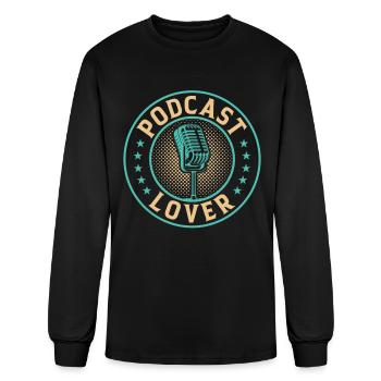 Podcast Lover - Podcasting Podcast Podcaster Podca - Men's Long Sleeve T-Shirt - black - Front