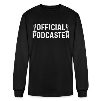 Official Podcaster - Podcasting Podcast Host - Men's Long Sleeve T-Shirt - black - Front