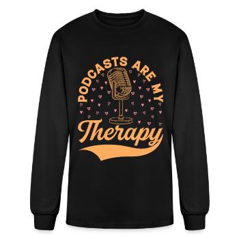 Podcast Podcasting Podcaster - Podcasts Are My The - Men's Long Sleeve T-Shirt - black - Front