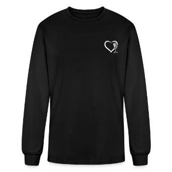 Podcasting Podcast Mic Podcast Heart Podcast Host - Men's Long Sleeve T-Shirt - black - Front