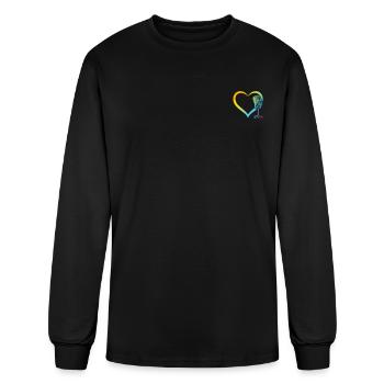 Podcast Mic Podcasting Podcast Heart Podcast - Men's Long Sleeve T-Shirt - black - Front