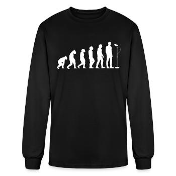 Podcast Evolution Podcaster Podcasting Podcast Hos - Men's Long Sleeve T-Shirt - black - Front