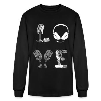 Podcasting Podcaster Podcast Host Podcast LOVE Pod - Men's Long Sleeve T-Shirt - black - Front