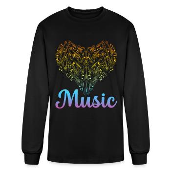 Guitar Music Lover - Guitar Musician Guitar Player - Men's Long Sleeve T-Shirt - black - Front
