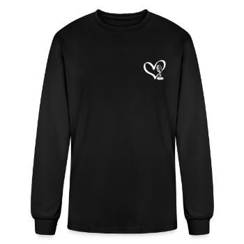 Podcast Heart Podcast Podcaster Podcast Host Podca - Men's Long Sleeve T-Shirt - black - Front