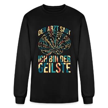 The Doctor Says I'm The Hottest Bagpipe Musician B - Men's Long Sleeve T-Shirt - black - Front