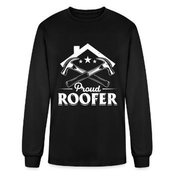 Proud Roofer - Roofer Contractor Roofer Worker Roo - Men's Long Sleeve T-Shirt - black - Front