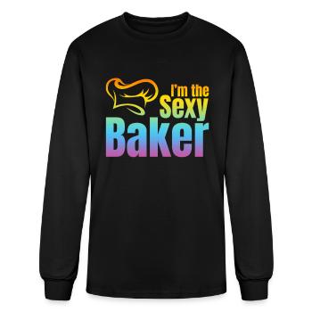 Bakery Baker Baker Sayings - I'm The Sexy Baker - Men's Long Sleeve T-Shirt - black - Front