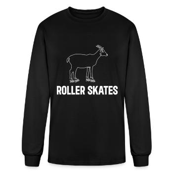Funny Roller Skating Goat Roller Skates - Men's Long Sleeve T-Shirt - black - Front