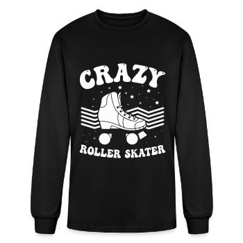 Roller Skates Roller Skating - Crazy Roller Skater - Men's Long Sleeve T-Shirt - black - Front