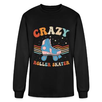 Roller Skating Roller Skater - Crazy Roller Skater - Men's Long Sleeve T-Shirt - black - Front