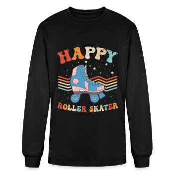 Roller Skates Roller Skating - Happy Roller Skater - Men's Long Sleeve T-Shirt - black - Front