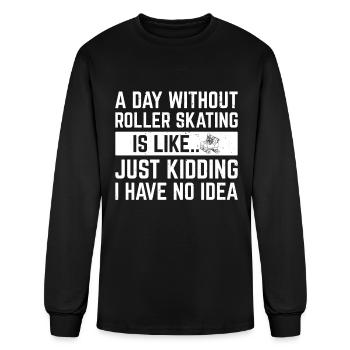 Roller Skates Roller Skating Roller Skater - Men's Long Sleeve T-Shirt - black - Front