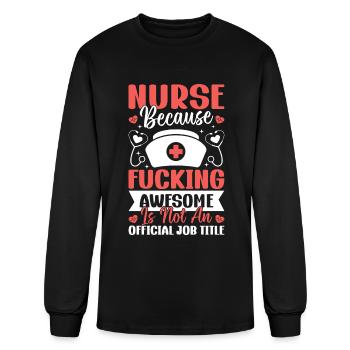 Funny Nurse Memes Nursing School Hospital Nurse - Men's Long Sleeve T-Shirt - black - Front