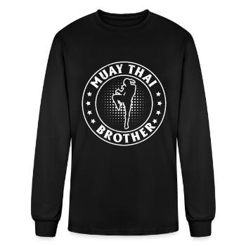 Muay Thai Fighting Muay Thai Brother Muay Thai - Men's Long Sleeve T-Shirt - black - Front