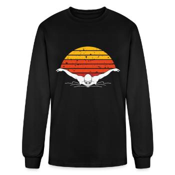 Swimming athlete and coaches swimm Outfit Swimmers - Men's Long Sleeve T-Shirt - black - Front
