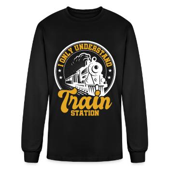 Model Builder, Model Train, Model Locomotive - Men's Long Sleeve T-Shirt - black - Front
