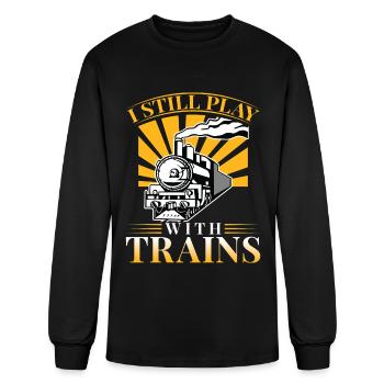 Model Builder, Model Train, Model Locomotive - Men's Long Sleeve T-Shirt - black - Front