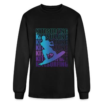 Kitesurfen Kite Surfing Kitesurfing - Men's Long Sleeve T-Shirt - black - Front