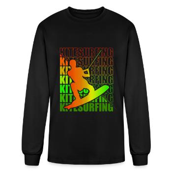Kitesurfen Kite Surfing Kitesurfing - Men's Long Sleeve T-Shirt - black - Front