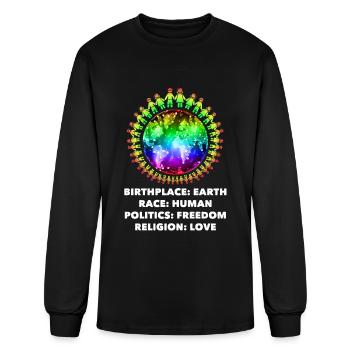 Against Racism, Against The Right, Against Nazis - Men's Long Sleeve T-Shirt - black - Front