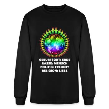Against Racism, Against The Right, Against Nazis - Men's Long Sleeve T-Shirt - black - Front