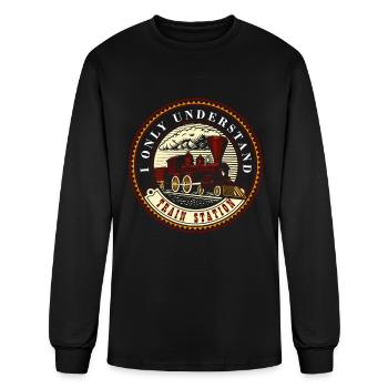 Model Builder, Model Train, Model Locomotive - Men's Long Sleeve T-Shirt - black - Front