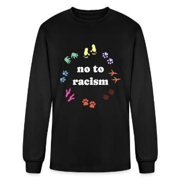 Nice "against Racism" Refugees Welcome - Men's Long Sleeve T-Shirt - black - Front