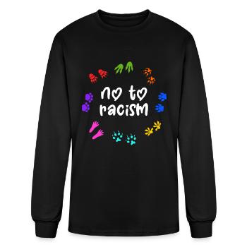 Against Racism, Against The Right, Against Nazis - Men's Long Sleeve T-Shirt - black - Front