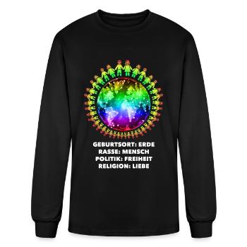 Nice "against Racism" Refugees Welcome - Men's Long Sleeve T-Shirt - black - Front