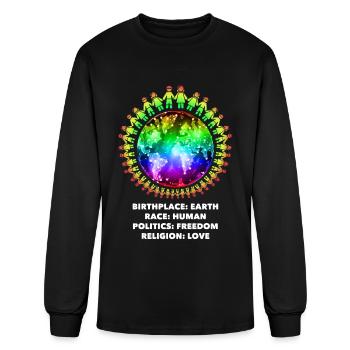 Nice "against Racism" Refugees Welcome - Men's Long Sleeve T-Shirt - black - Front
