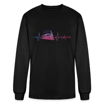 Model Builder, Model Train, Model Locomotive - Men's Long Sleeve T-Shirt - black - Front
