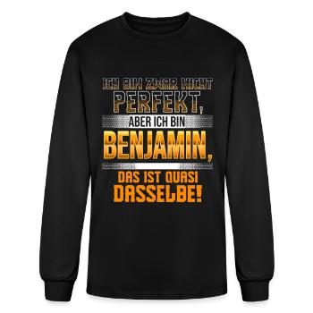 Funny Benjamin On The Name Day With Name Called - Men's Long Sleeve T-Shirt - black - Front